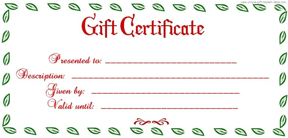 Blank Gift Certificate Christmas Gift Certificate Template Blank 