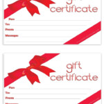 Blank Gift Certificate Free Gift Certificate Template Gift
