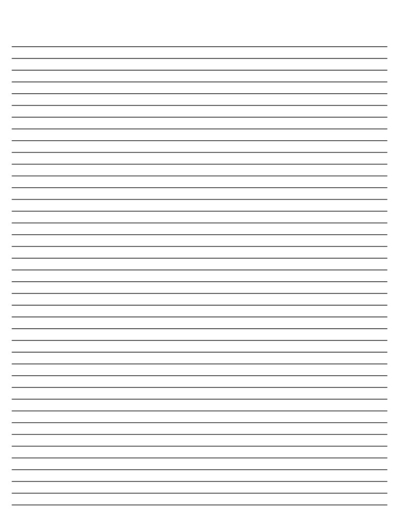 Blank Lined Paper Template White Gold