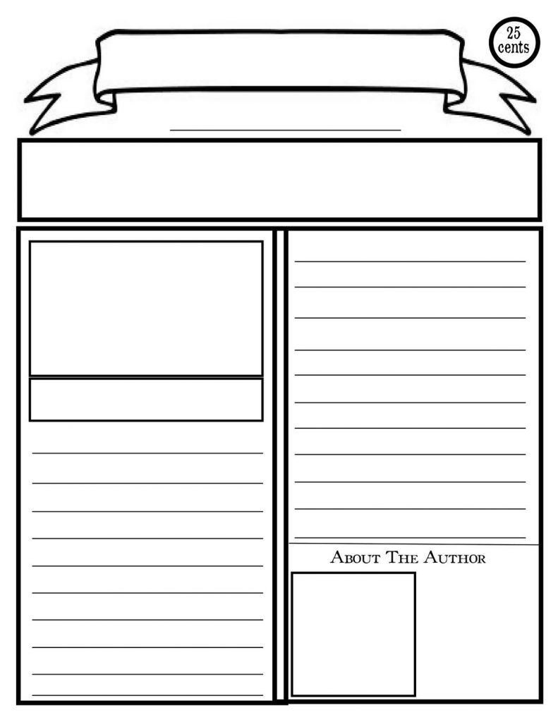 Blank Newspaper Template For Kids Printable Homework Help Free 