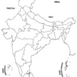 Blank Political Map Of India Outlines Printable Graphics