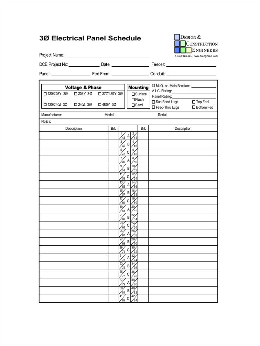 Blank Schedule Examples Format Pdf Examples