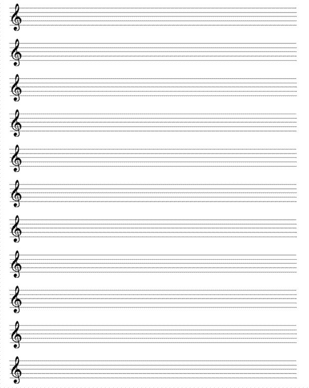 Blank Sheet MUSINGS OF A WANDERER Violin Sheet Music Blank 