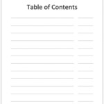 Blank Table Of Contents Template 4 TEMPLATES EXAMPLE TEMPLATES