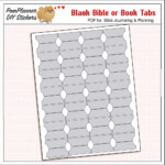 Blank Tabs To DIY Your Own Bible Tabs For Bible Journaling Etsy