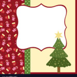 Blank Template For Christmas Greetings Card Vector Image