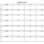 Blank Weekly Menu Planner Template Weekly Menu Planners Menu