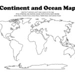 Continent And Ocean Map Worksheet Blank Continents And Oceans Map