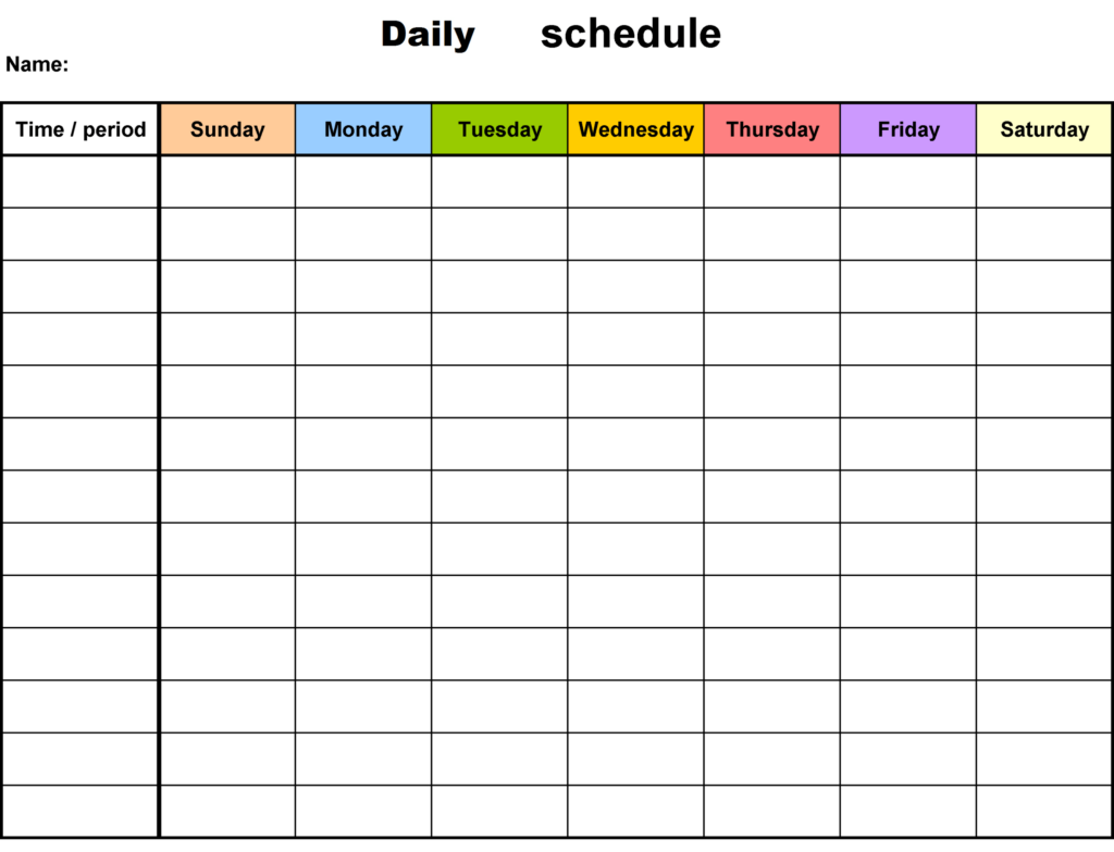 Daily Blank Calendar Template You Can Use For Office And Intended For 