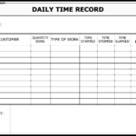 Daily Time Record Form Template Sample Templates Sample Templates