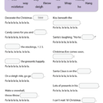 Decorate The Christmas Tree Worksheet Fill In The Blanks Super Simple