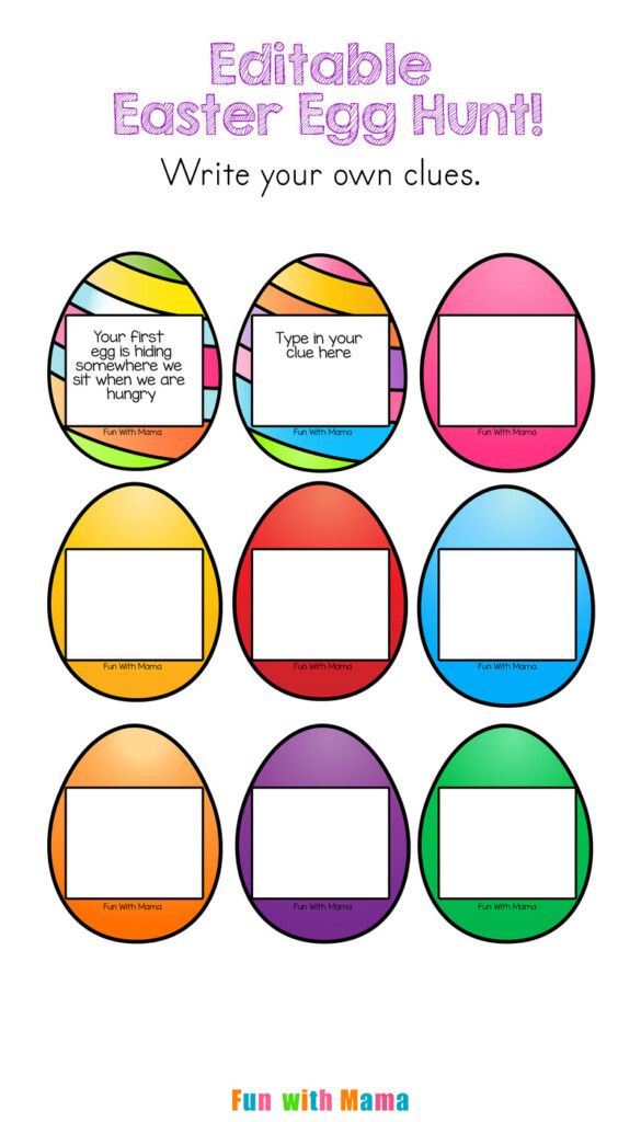 Editable Easter Egg Scavenger Hunt Fun With Mama