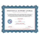 Fillable Blank Printable Free Emotional Support Animal Letter Pdf