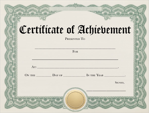 FREE 10 Examples Of Certificate Of Achievement In Publisher Word 