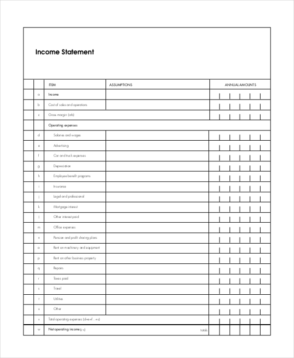FREE 15 Sample Income Statement Forms In PDF MS Word Excel