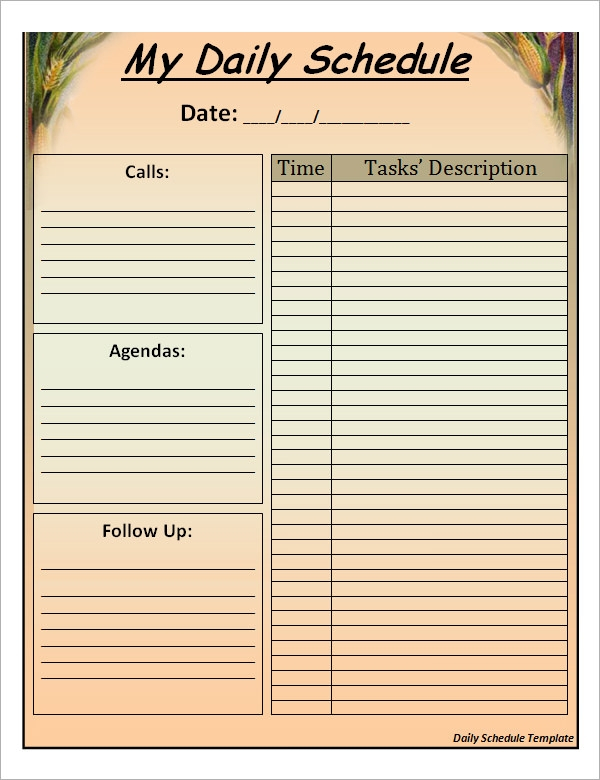 FREE 24 Printable Daily Schedule Templates In PDF Google Docs
