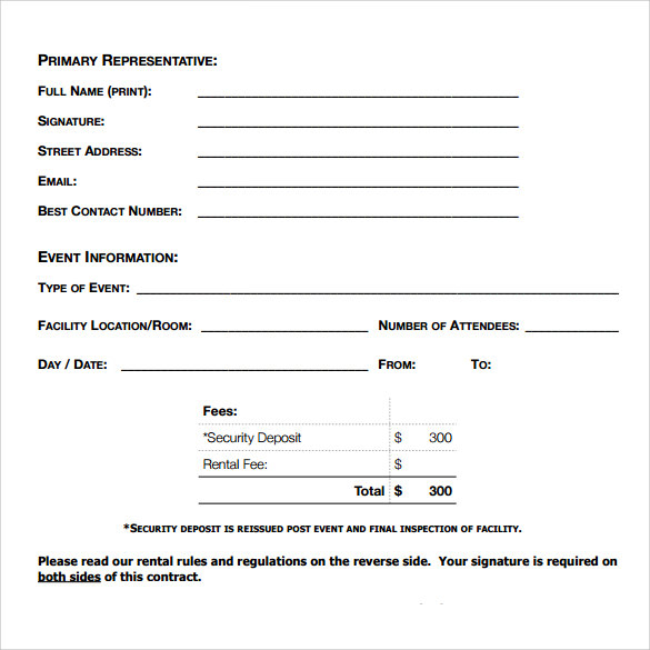 FREE 7 Blank Rental Agreement Templates In PDF MS Word