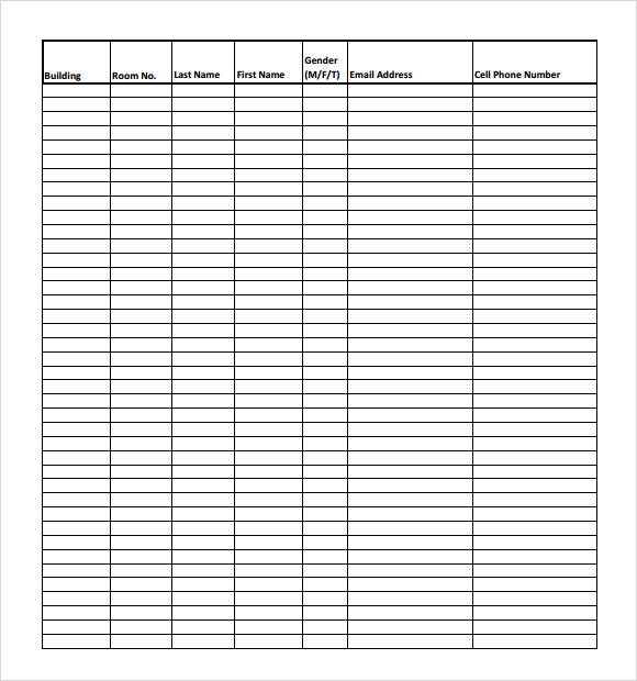 FREE 9 Sample Roster Templates In PDF MS Word Excel