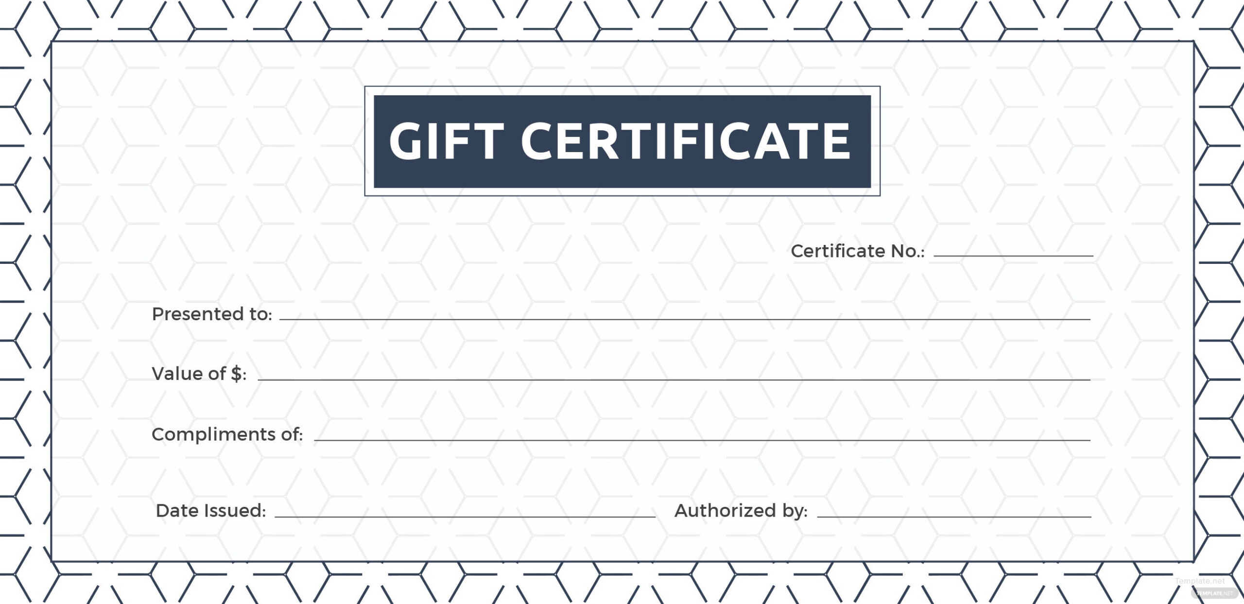 Free Blank Gift Certificate Template In Adobe Illustrator Microsoft