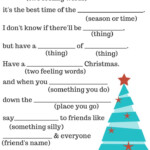 FREE Christmas Printables Activity Placemat Fill in the Blank Story