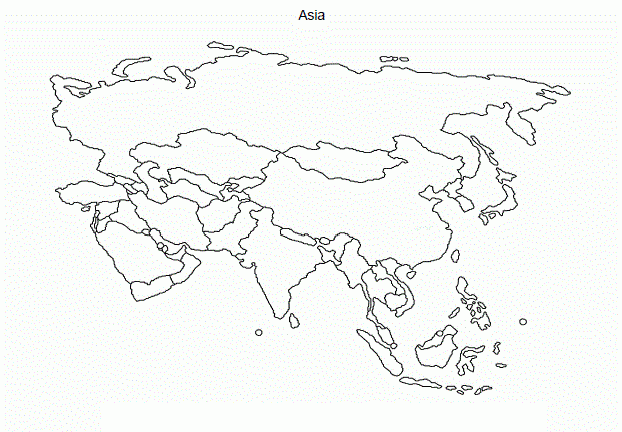 Free Detailed Printable Blank Map Of Asia Template PDF World Map 