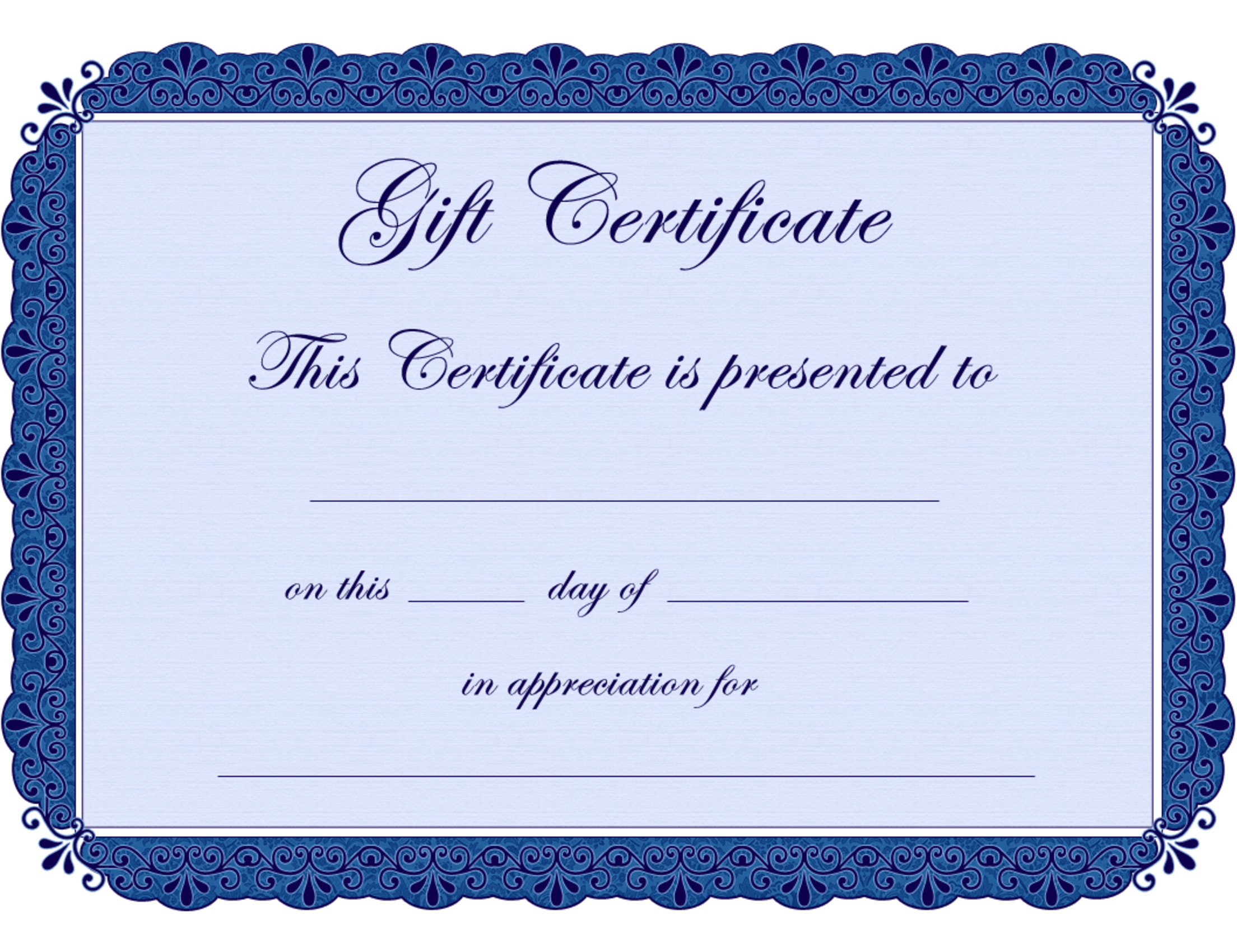 Free Gift Certificate Templates Printable Blank ClipArt Best