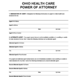 Free Ohio Medical Power Of Attorney PDF Word Legal Templates