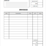Free Printable Blank Invoice Templates Template Business