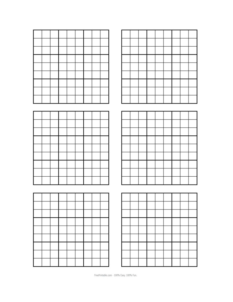 Free Printable Blank Sudoku Grids Sudoku Printable Sudoku Grid 
