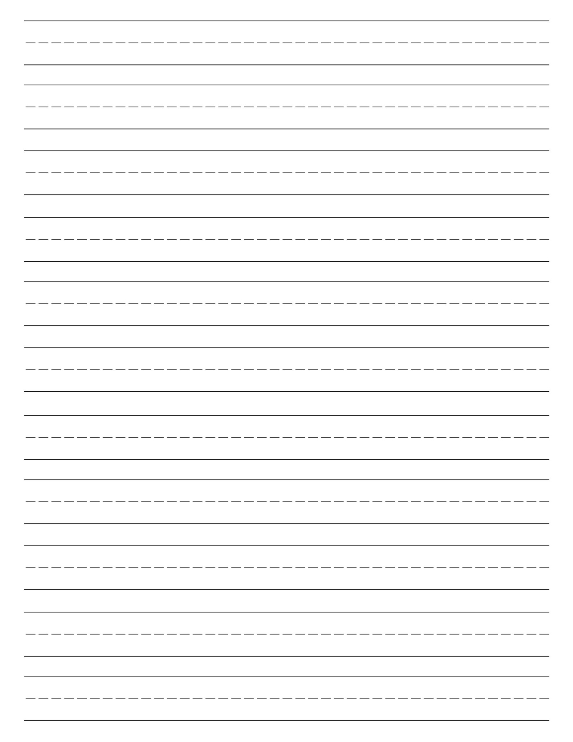 Free Printable Lined Paper Handwriting Paper Template Paper Trail