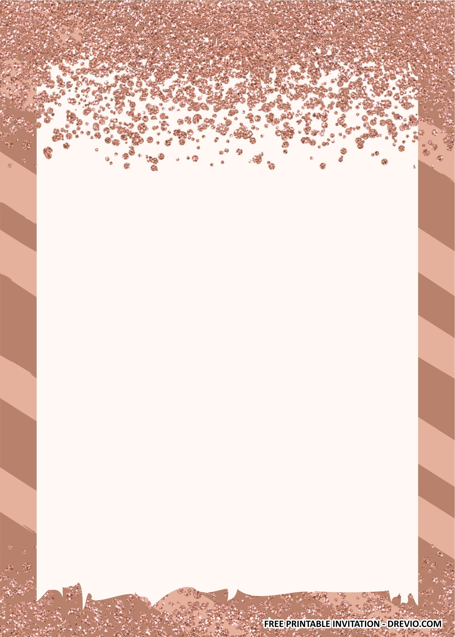  FREE PRINTABLE Rose Gold Confetti Birthday Party Kits Templates In 