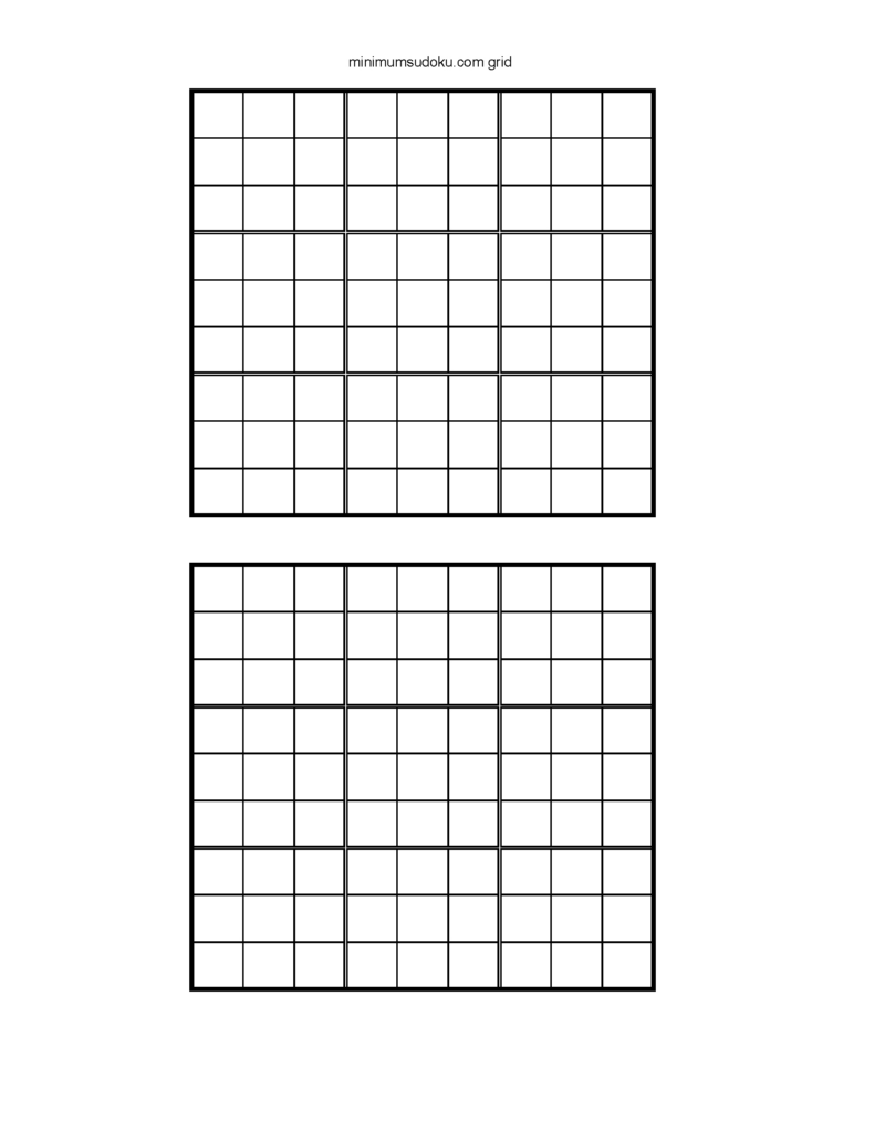 Free Printable Sudoku Blank Grids Sudoku Printable Printable Blank 