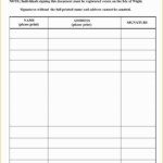 Free Template For Petition Signatures Of Blank Forms To Print