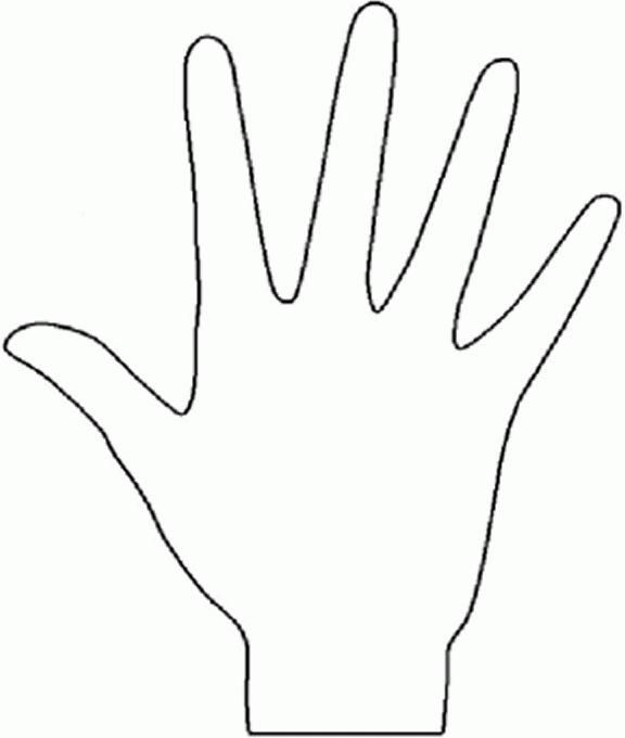 Hand Outline Template Printable ClipArt Best