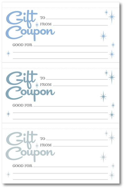 Last Minute Gift Coupons Family Economics Free Printable Gift 