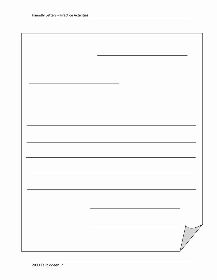 Letter Writing Templates For Kids Beautiful Blank Letter Template For 