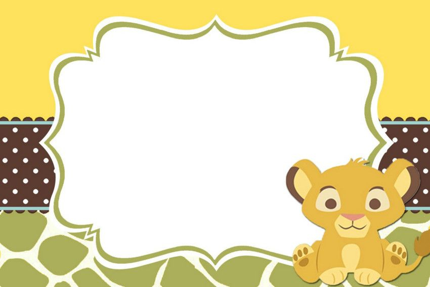 Lion King Baby Shower Invitation Templates Free Lion King Baby Shower