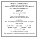 Marijuana Cannabis Flower Label OnlineLabels