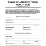 Medical Healthcare Power Of Attorney Form Legal Templates