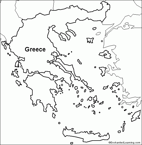 Outline Map Research Activity 1 Greece EnchantedLearning