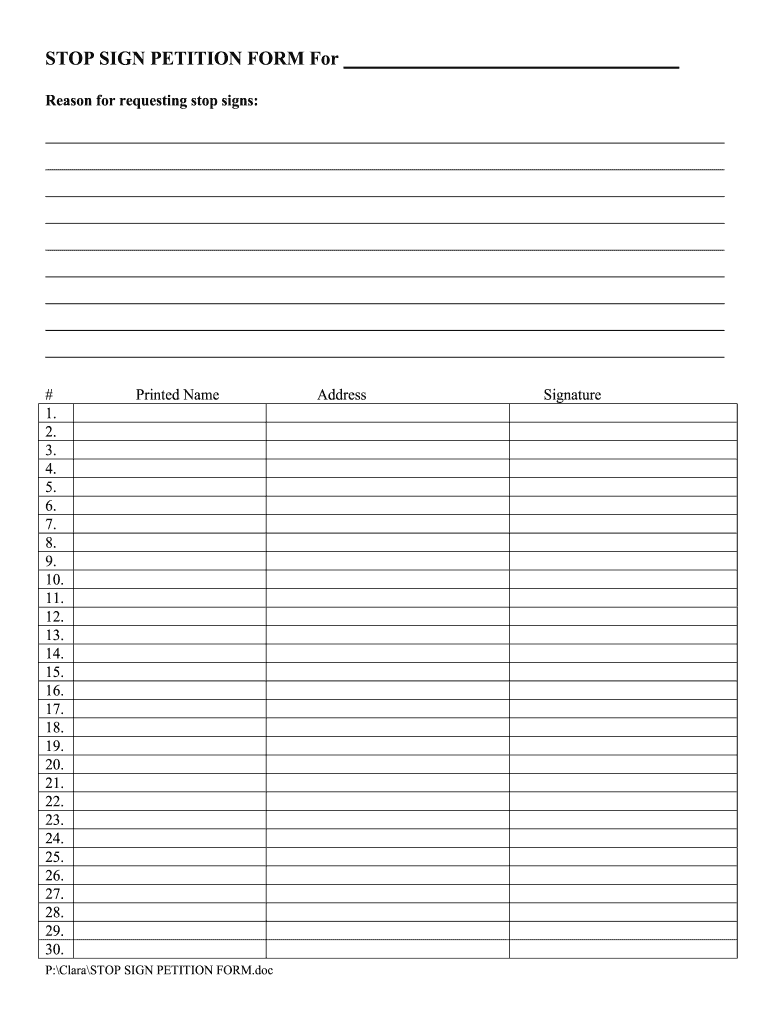 Petition Template Form Fill Out And Sign Printable PDF Template SignNow
