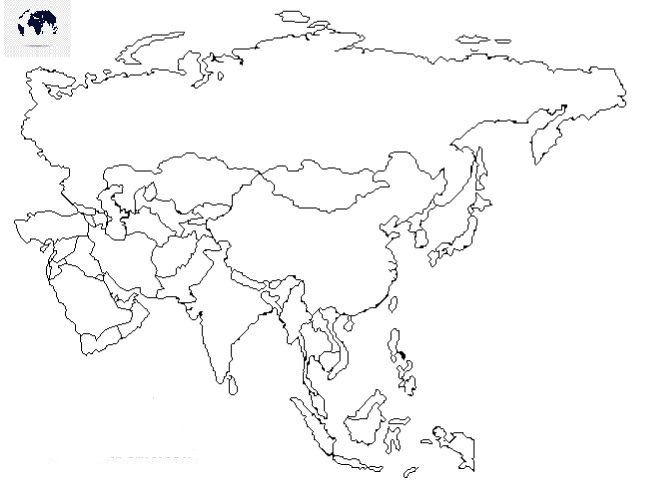 Printable Blank Asia Map Outline Transparent PNG Map Blank World