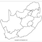 Printable Blank Map Of South Africa Outline Transparent PNG Map