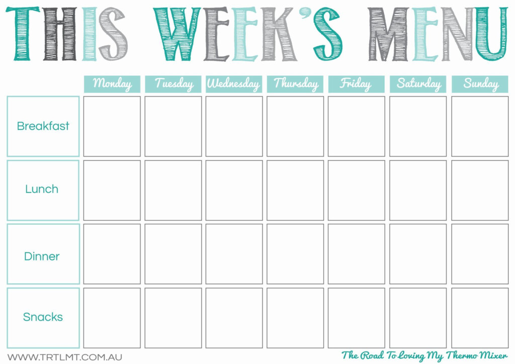Printables The Road To Loving My Thermo Mixer Weekly Meal Planner 
