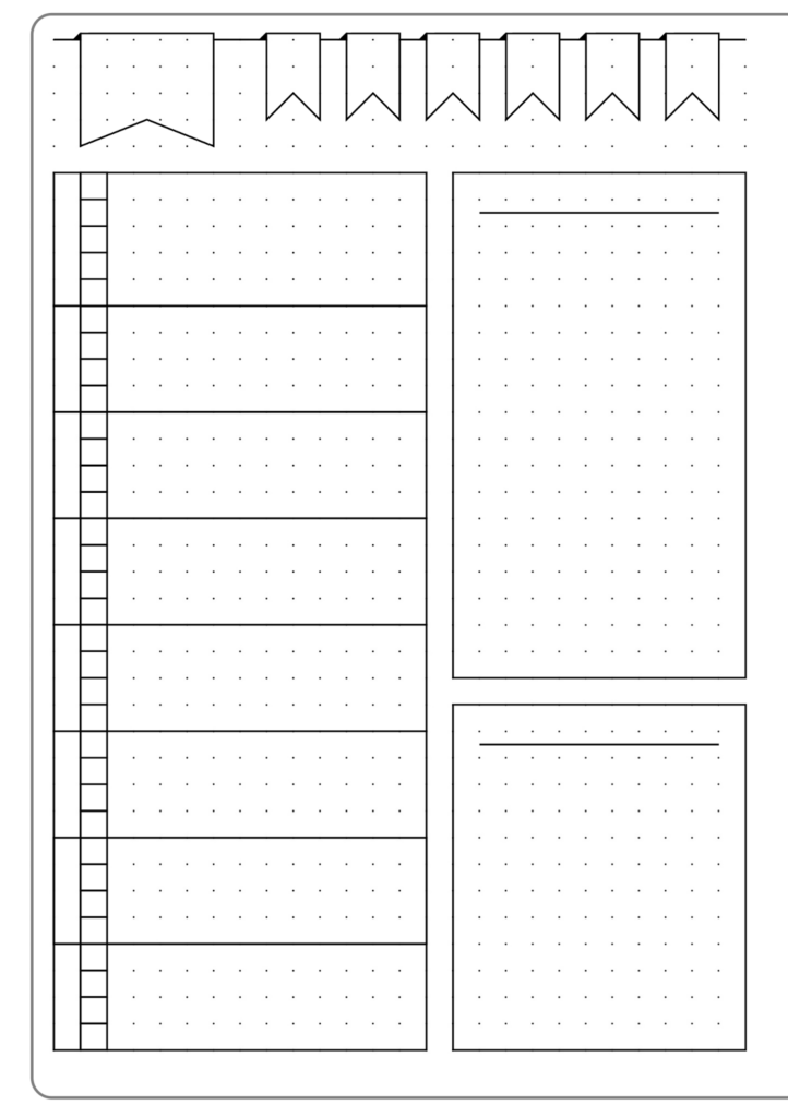 Simple Weekly Layout Template Kate Louise mealplan Bullet 