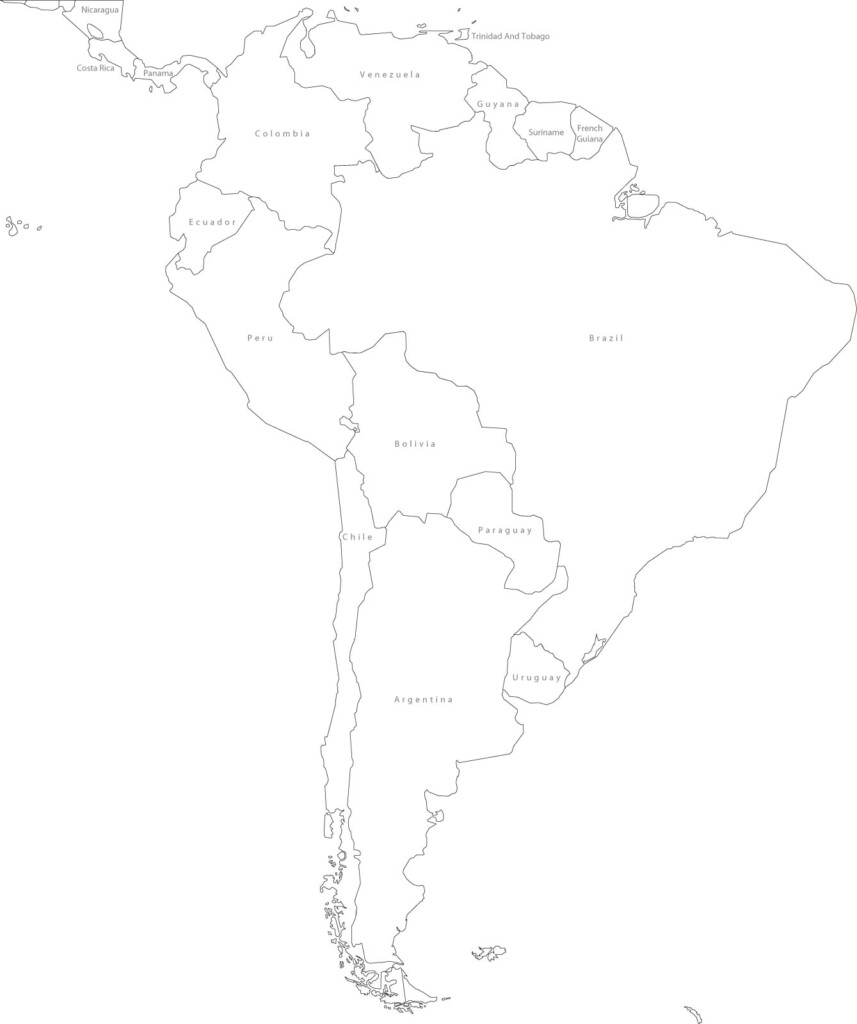 South America Blank Political Map Mapsof