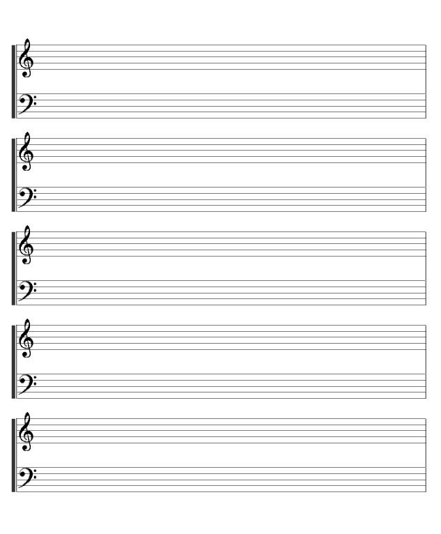 Staff Paper Blank Sheet Music Piano Sheet Music Free Music Printables