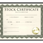 Stock Certificates Blank Free Printable Documents