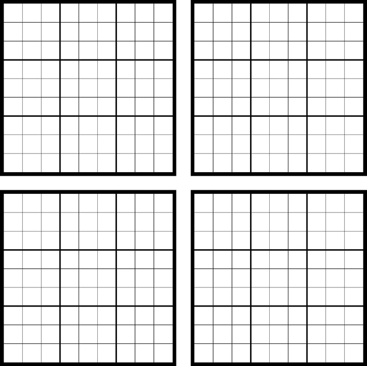 Sudoku Grids Printable Template Business PSD Excel Word PDF