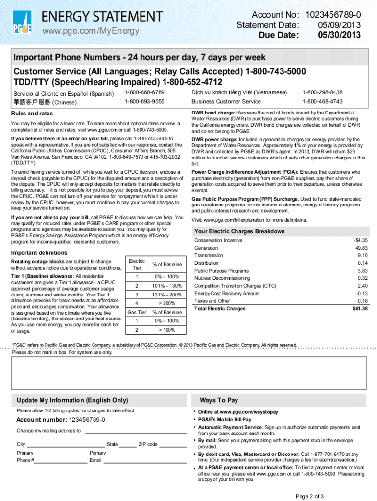 Utility Bill Template 2020 2022 Fill And Sign Printable Template